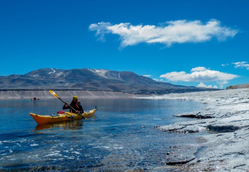 Travesia en Kayak a la Laguna Verde terminando la ruta