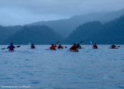 Circunnavegacion en Kayak al Lago Pirehueico comienza a lloviznar Circunnavegacion en Kayak al Lago Pirehueico comienza a lloviznar