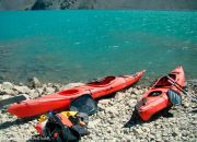 Travesia en Kayak al Embalse el Yeso kayaks cargados Travesia en Kayak al Embalse el Yeso kayaks cargados